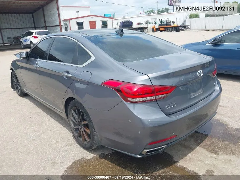 2015 Hyundai Genesis 3.8 VIN: KMHGN4JE2FU092131 Lot: 39900407