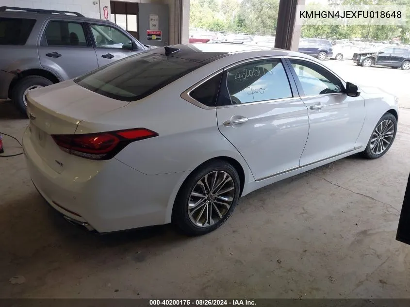 KMHGN4JEXFU018648 2015 Hyundai Genesis 3.8