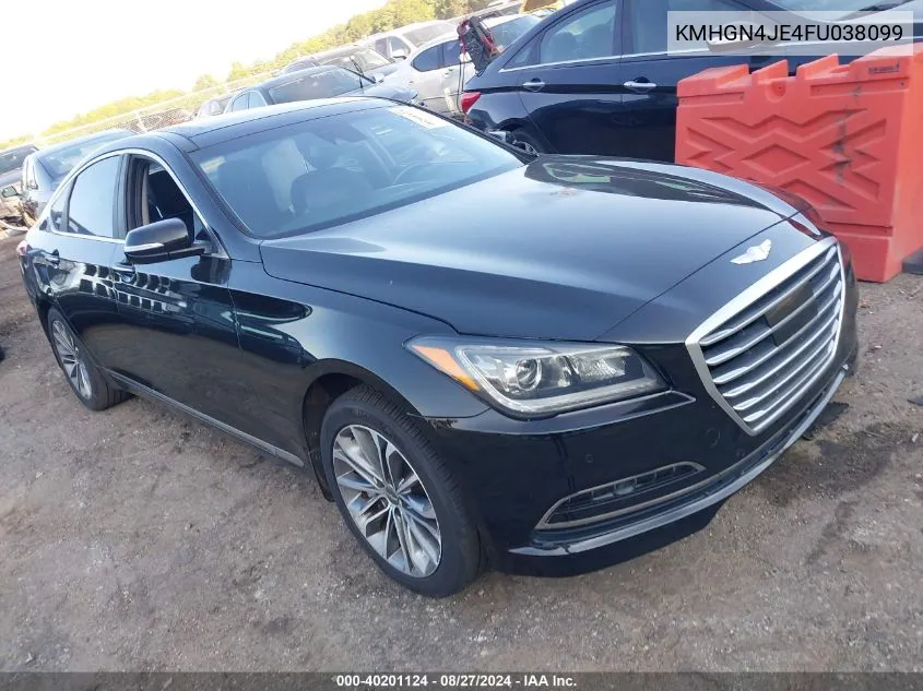 2015 Hyundai Genesis 3.8 VIN: KMHGN4JE4FU038099 Lot: 40201124