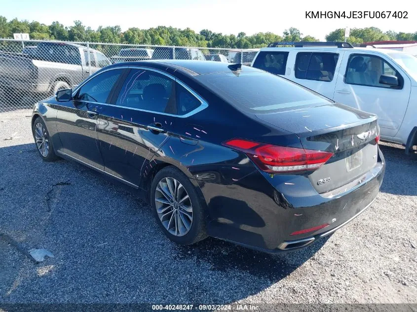 KMHGN4JE3FU067402 2015 Hyundai Genesis 3.8