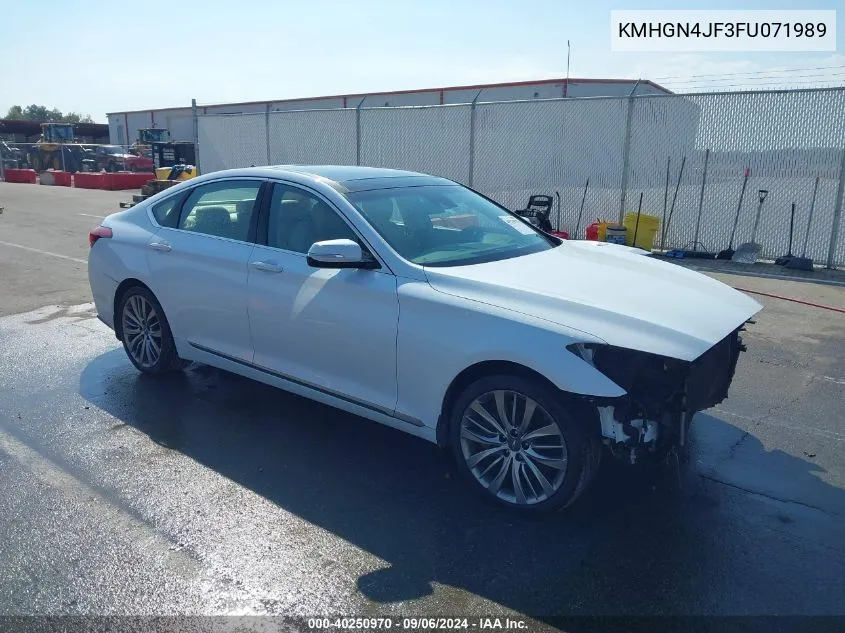 KMHGN4JF3FU071989 2015 Hyundai Genesis 5.0