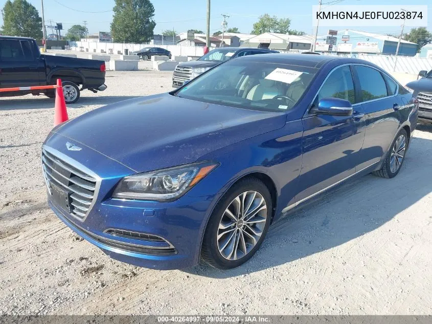 2015 Hyundai Genesis 3.8 VIN: KMHGN4JE0FU023874 Lot: 40264997