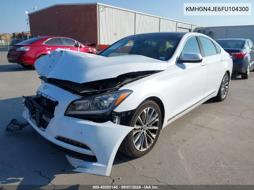 2015 Hyundai Genesis 3.8L VIN: KMHGN4JE6FU104300 Lot: 40292145