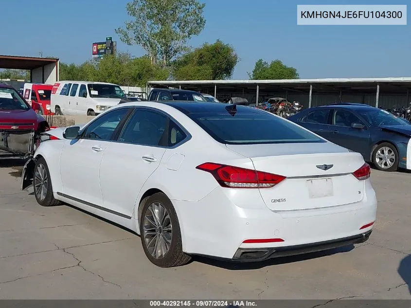 KMHGN4JE6FU104300 2015 Hyundai Genesis 3.8L