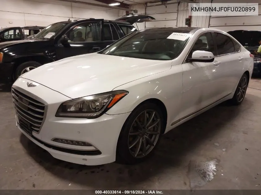 2015 Hyundai Genesis 5.0 VIN: KMHGN4JF0FU020899 Lot: 40333614