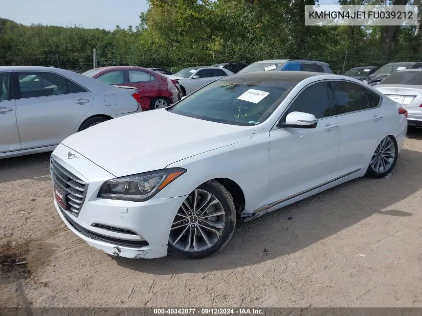 2015 Hyundai Genesis 3.8 VIN: KMHGN4JE1FU039212 Lot: 40342077