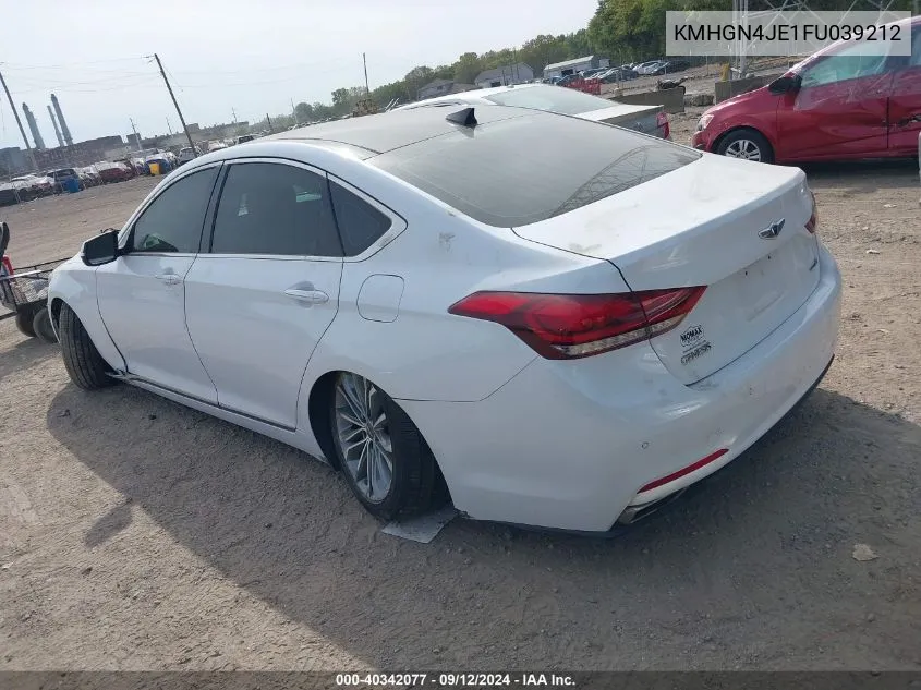 2015 Hyundai Genesis 3.8 VIN: KMHGN4JE1FU039212 Lot: 40342077