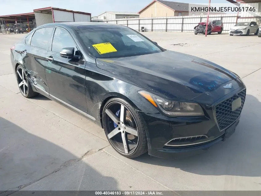 2015 Hyundai Genesis 3.8 VIN: KMHGN4JE5FU061746 Lot: 40346183