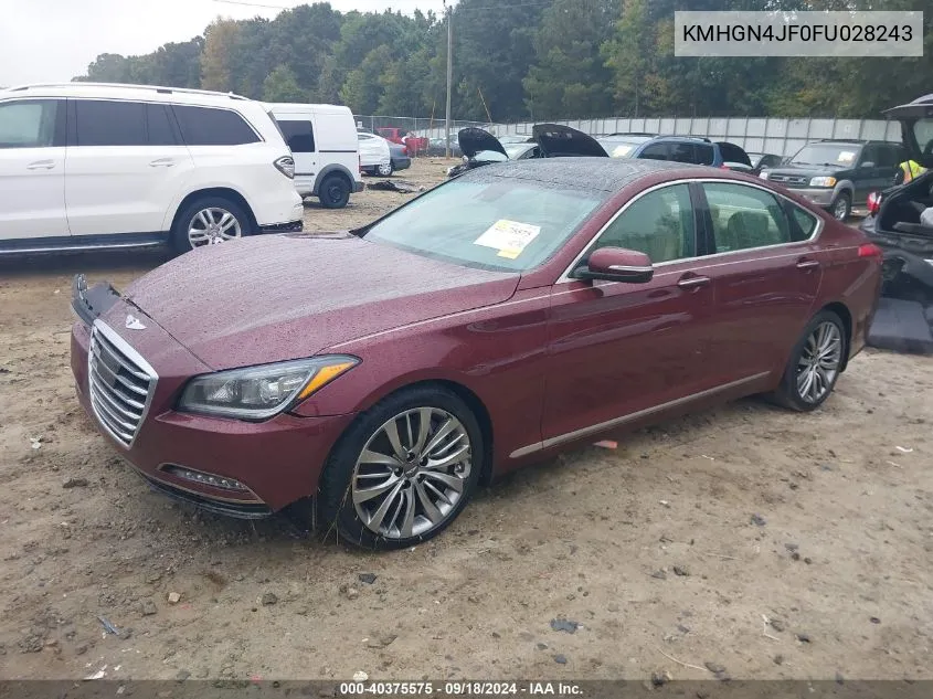 2015 Hyundai Genesis 5.0L VIN: KMHGN4JF0FU028243 Lot: 40375575