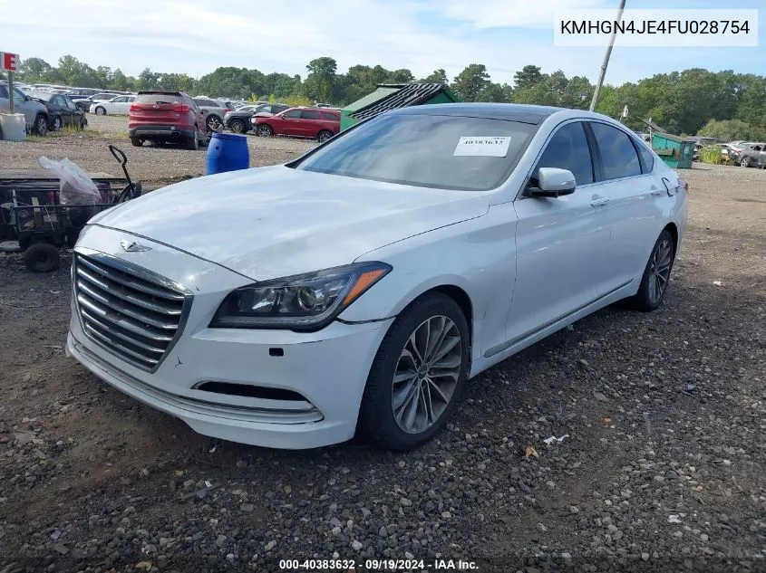 2015 Hyundai Genesis 3.8 VIN: KMHGN4JE4FU028754 Lot: 40383632