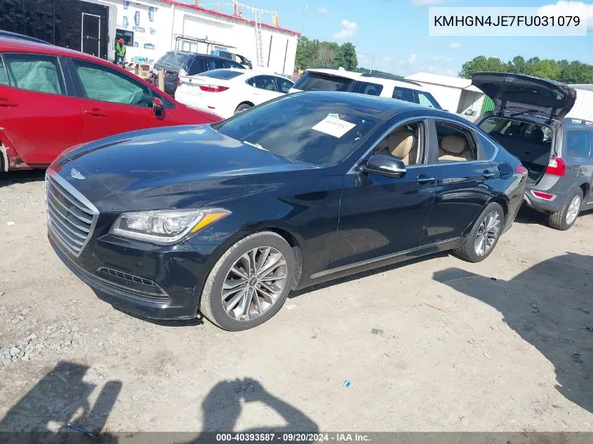 2015 Hyundai Genesis 3.8 VIN: KMHGN4JE7FU031079 Lot: 40393587