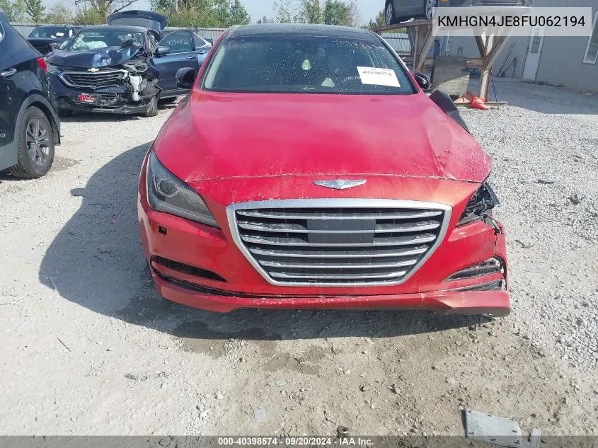 2015 Hyundai Genesis 3.8 VIN: KMHGN4JE8FU062194 Lot: 40398574