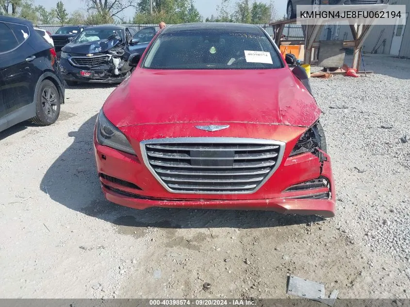 2015 Hyundai Genesis 3.8 VIN: KMHGN4JE8FU062194 Lot: 40398574