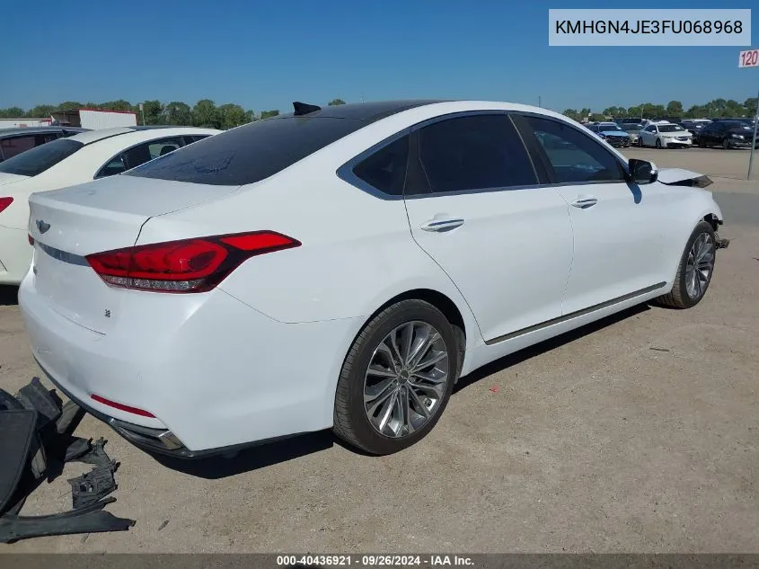 2015 Hyundai Genesis 3.8L VIN: KMHGN4JE3FU068968 Lot: 40436921