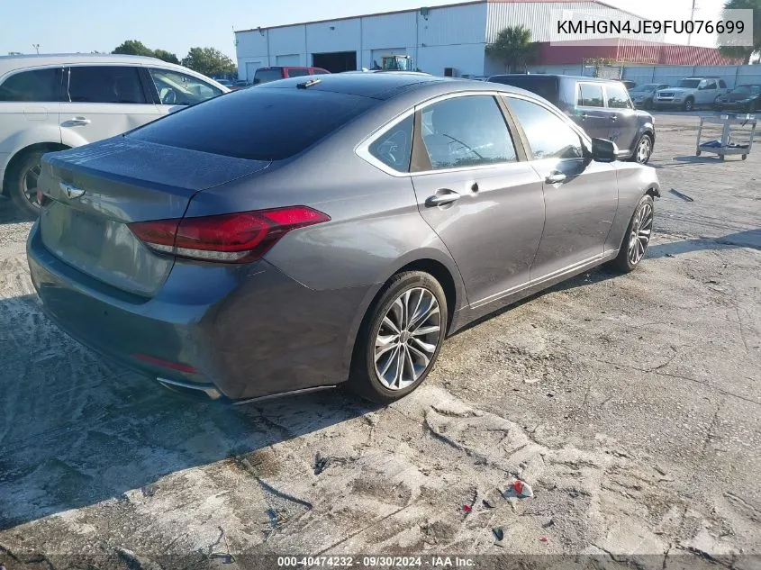 2015 Hyundai Genesis 3.8 VIN: KMHGN4JE9FU076699 Lot: 40474232