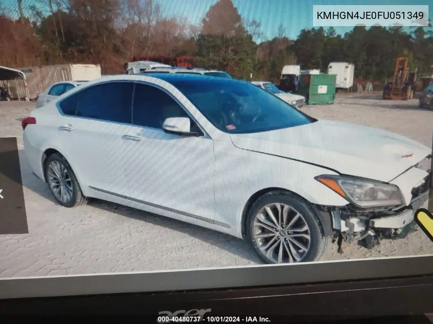 KMHGN4JE0FU051349 2015 Hyundai Genesis 3.8