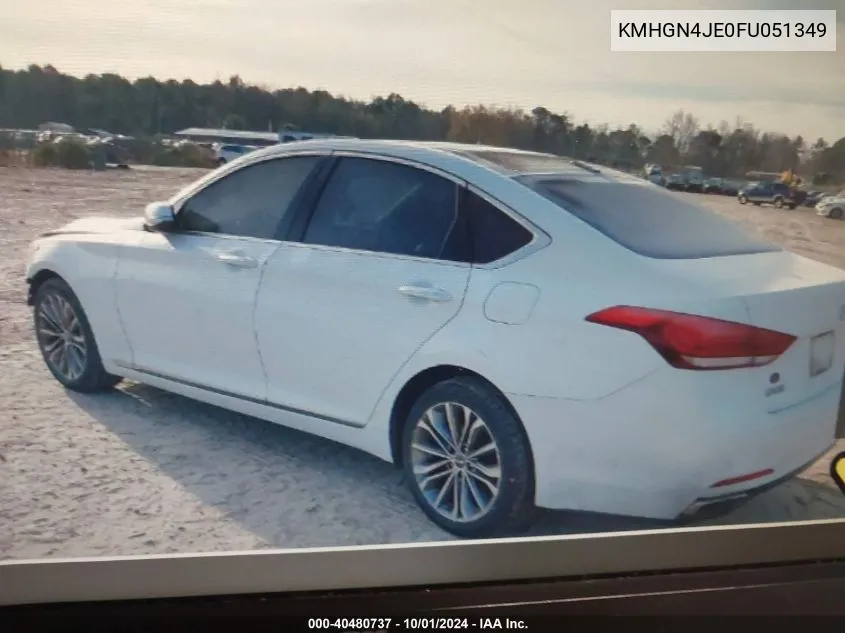 KMHGN4JE0FU051349 2015 Hyundai Genesis 3.8