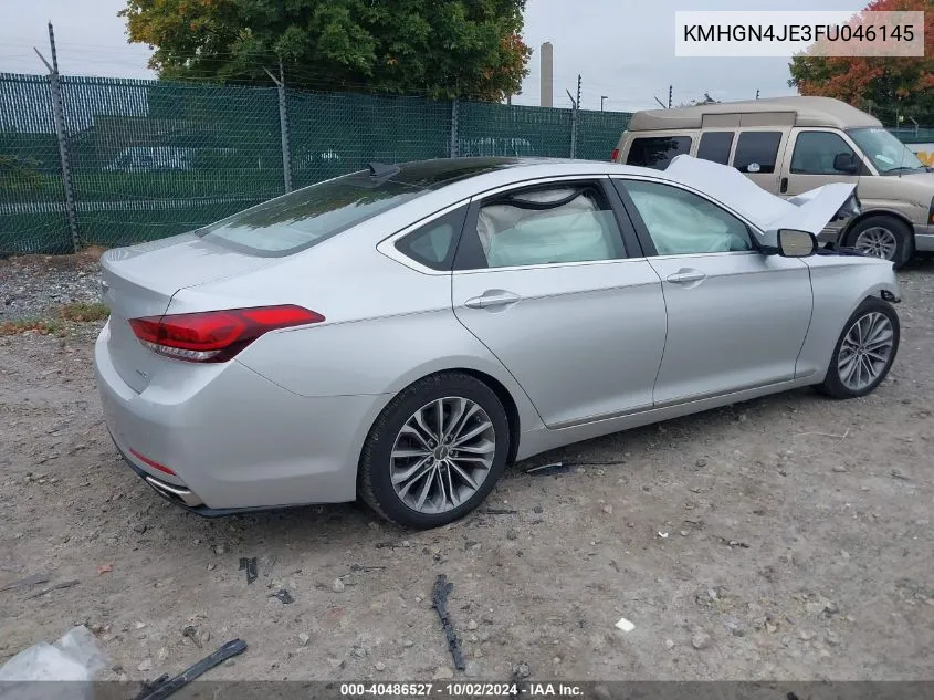 2015 Hyundai Genesis 3.8 VIN: KMHGN4JE3FU046145 Lot: 40486527