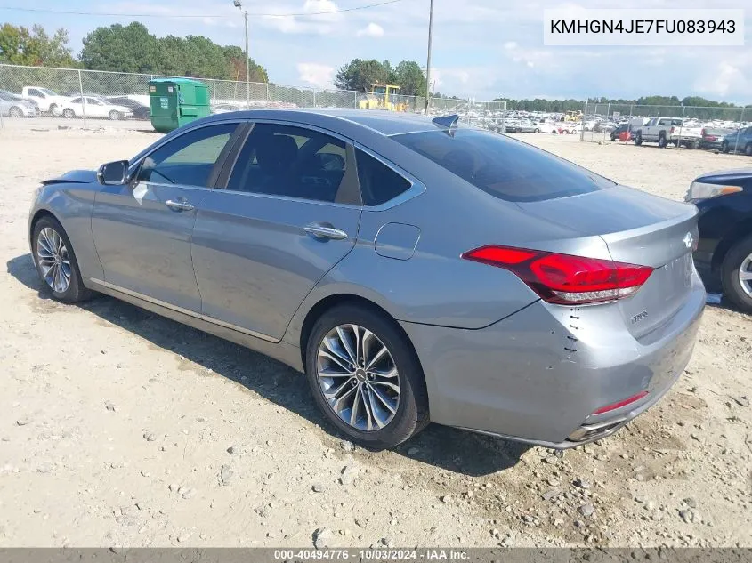 2015 Hyundai Genesis 3.8 VIN: KMHGN4JE7FU083943 Lot: 40494776