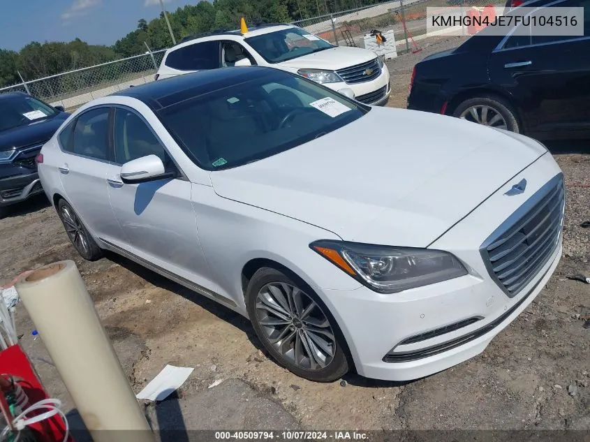 2015 Hyundai Genesis 3.8 VIN: KMHGN4JE7FU104516 Lot: 40509794