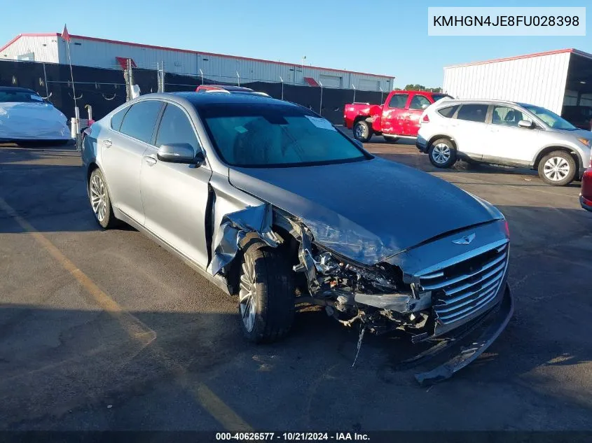 2015 Hyundai Genesis 3.8L VIN: KMHGN4JE8FU028398 Lot: 40626577