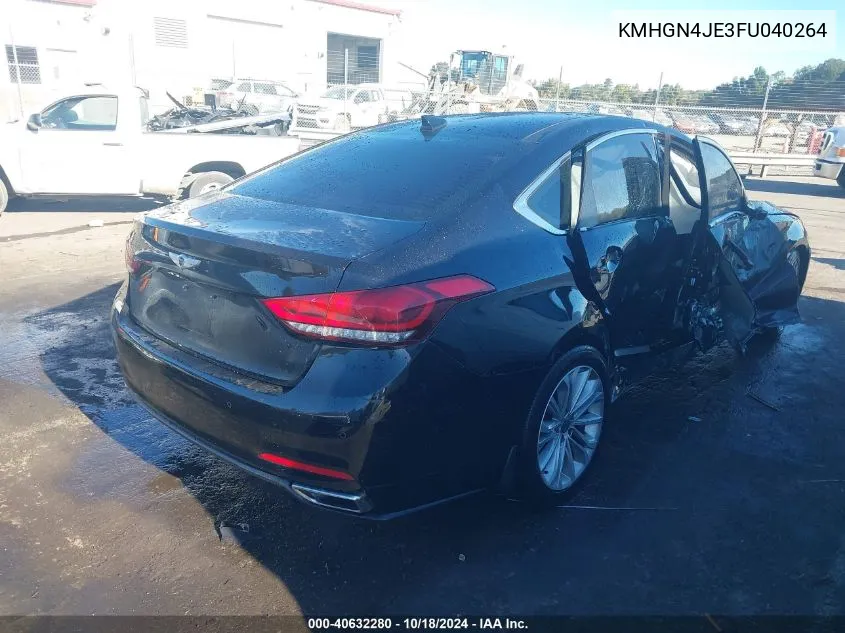 2015 Hyundai Genesis 3.8 VIN: KMHGN4JE3FU040264 Lot: 40632280