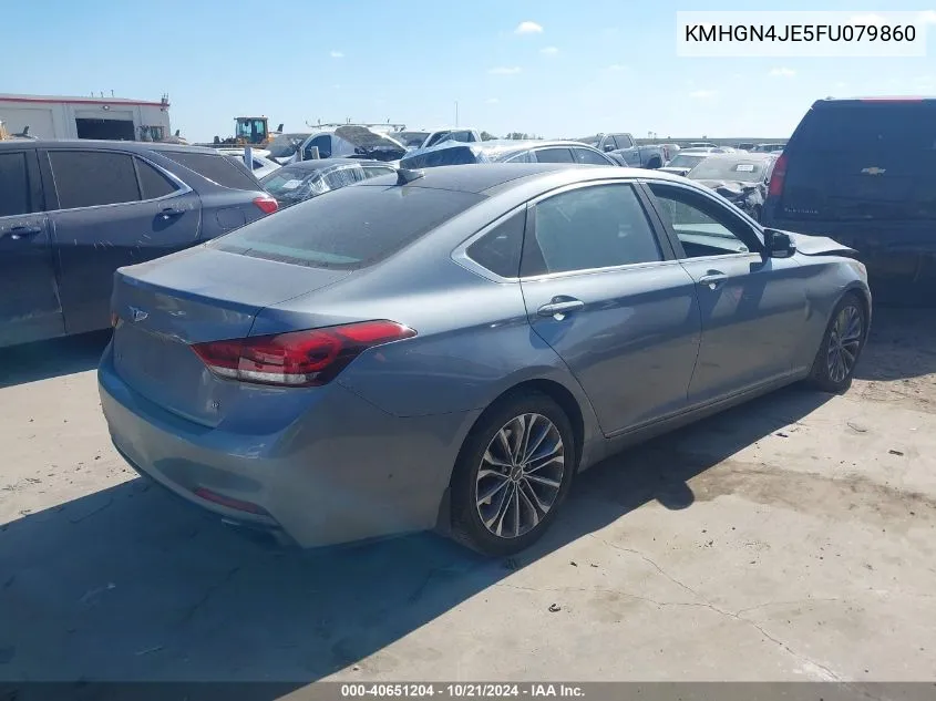 2015 Hyundai Genesis 3.8L VIN: KMHGN4JE5FU079860 Lot: 40651204