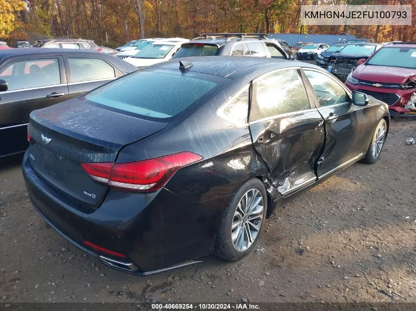 KMHGN4JE2FU100793 2015 Hyundai Genesis 3.8