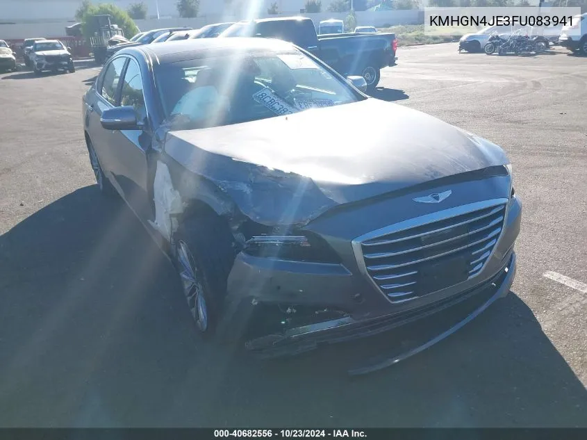 2015 Hyundai Genesis 3.8 VIN: KMHGN4JE3FU083941 Lot: 40682556