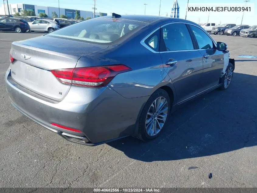 2015 Hyundai Genesis 3.8 VIN: KMHGN4JE3FU083941 Lot: 40682556