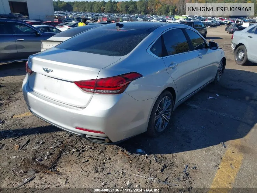 2015 Hyundai Genesis 3.8 VIN: KMHGN4JE9FU049468 Lot: 40852136