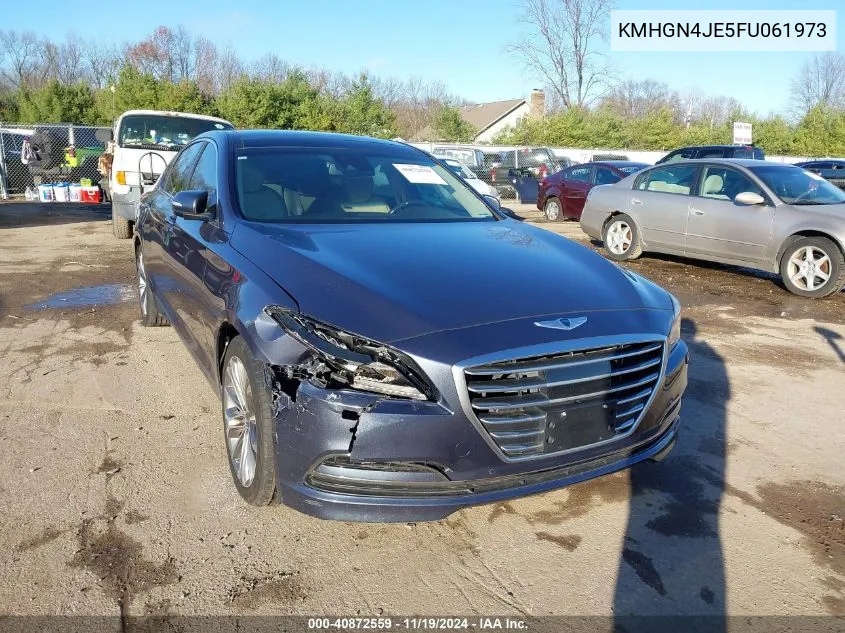 2015 Hyundai Genesis 3.8 VIN: KMHGN4JE5FU061973 Lot: 40872559