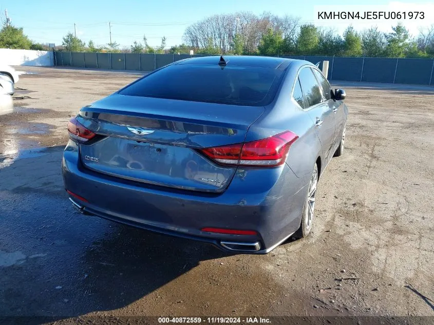 2015 Hyundai Genesis 3.8 VIN: KMHGN4JE5FU061973 Lot: 40872559