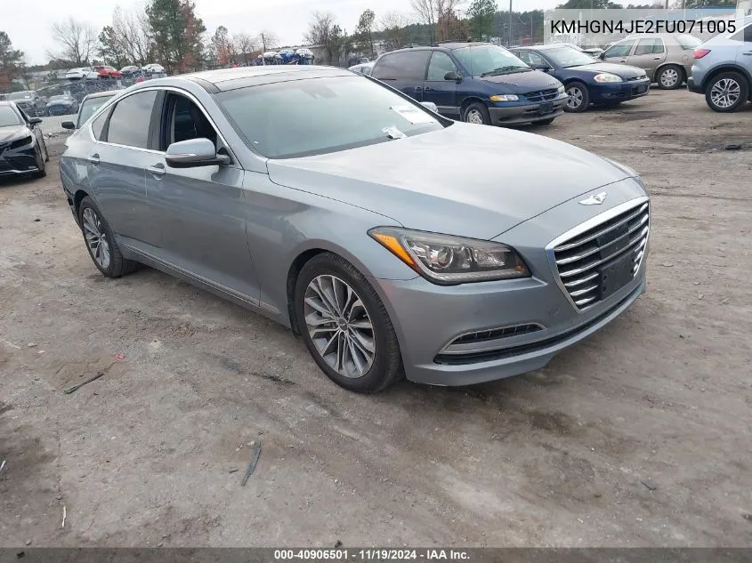 2015 Hyundai Genesis 3.8 VIN: KMHGN4JE2FU071005 Lot: 40906501