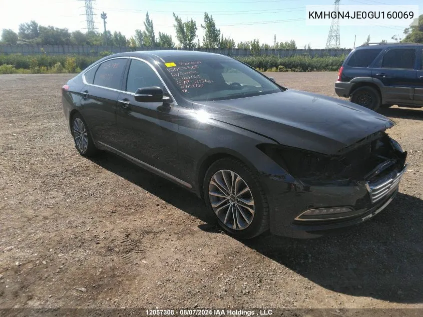 KMHGN4JE0GU160069 2016 Hyundai Genesis 3.8 Premium