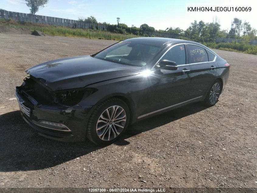 KMHGN4JE0GU160069 2016 Hyundai Genesis 3.8 Premium