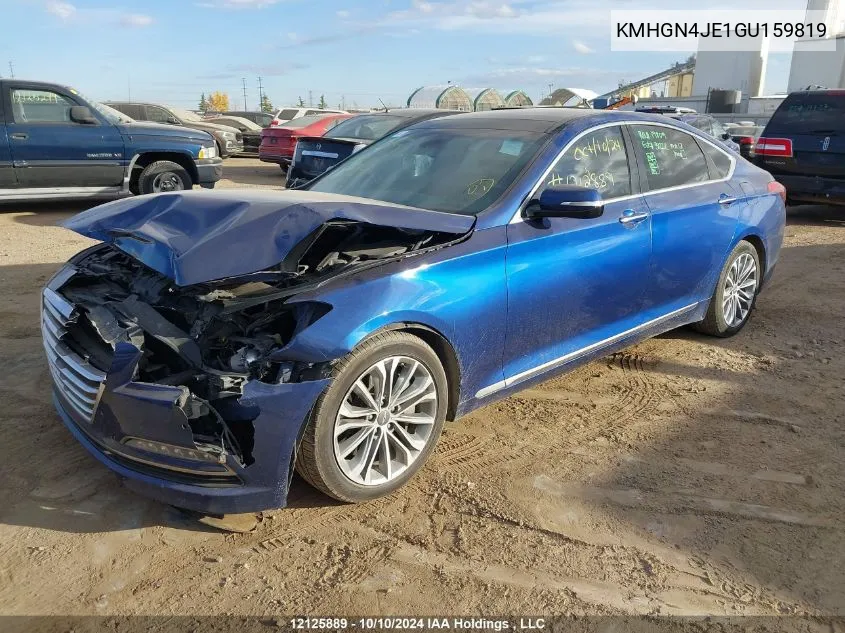 KMHGN4JE1GU159819 2016 Hyundai Genesis 3.8 Luxury