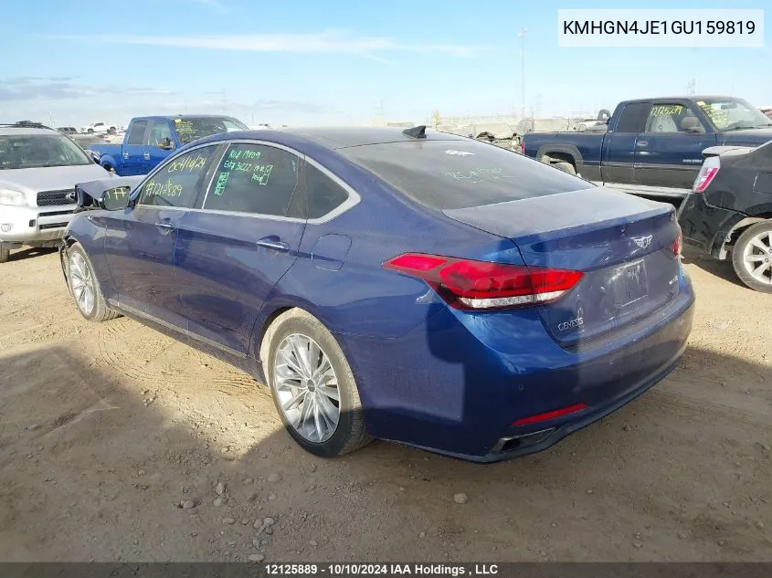 KMHGN4JE1GU159819 2016 Hyundai Genesis 3.8 Luxury