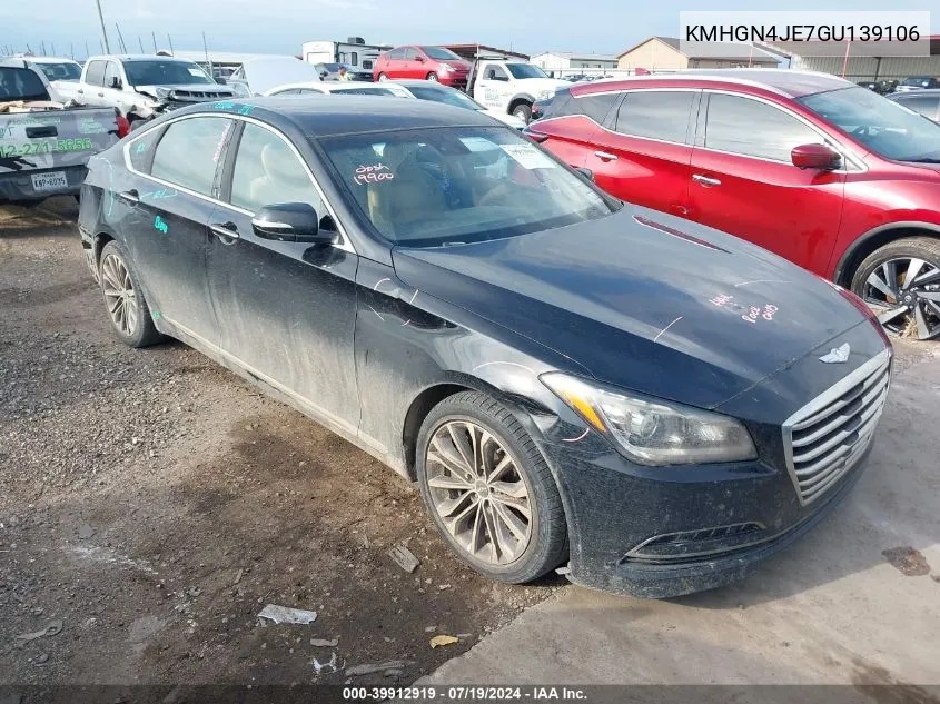 2016 Hyundai Genesis 3.8 VIN: KMHGN4JE7GU139106 Lot: 39912919