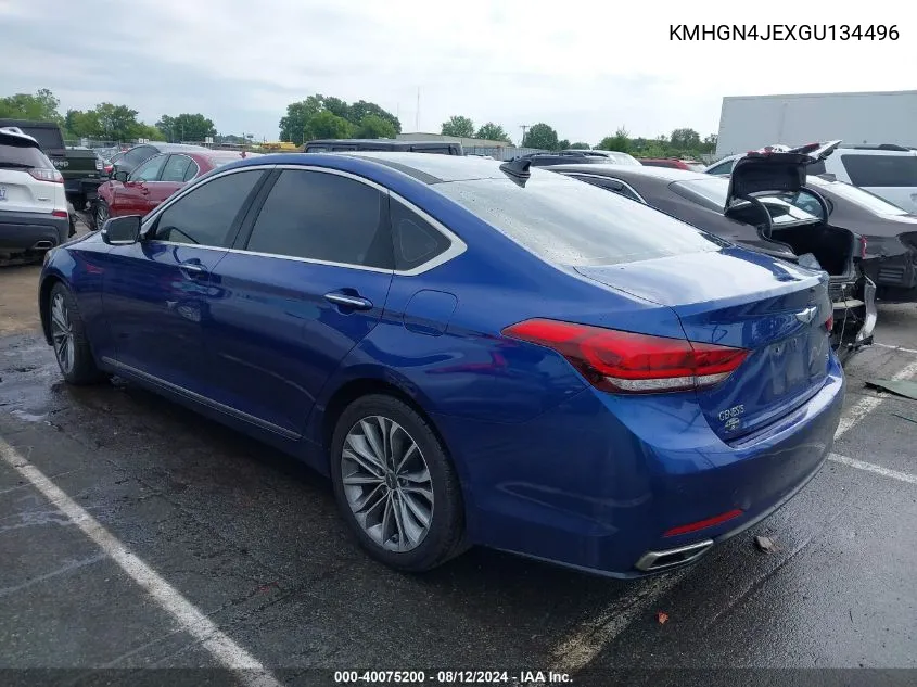 KMHGN4JEXGU134496 2016 Hyundai Genesis 3.8