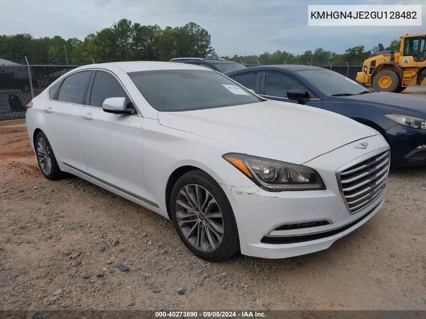 2016 Hyundai Genesis 3.8 VIN: KMHGN4JE2GU128482 Lot: 40273890