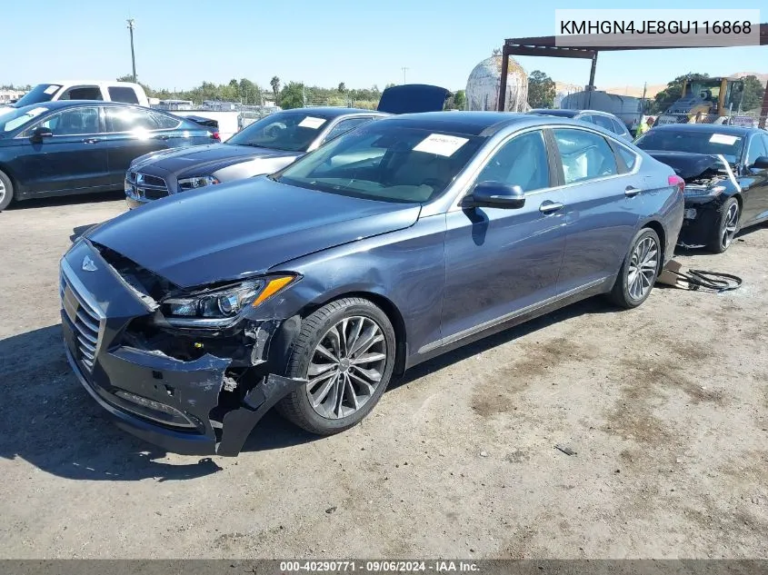 KMHGN4JE8GU116868 2016 Hyundai Genesis 3.8