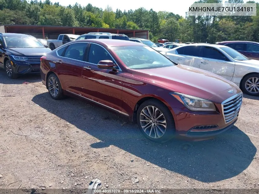 2016 Hyundai Genesis 3.8 VIN: KMHGN4JE7GU134181 Lot: 40357078