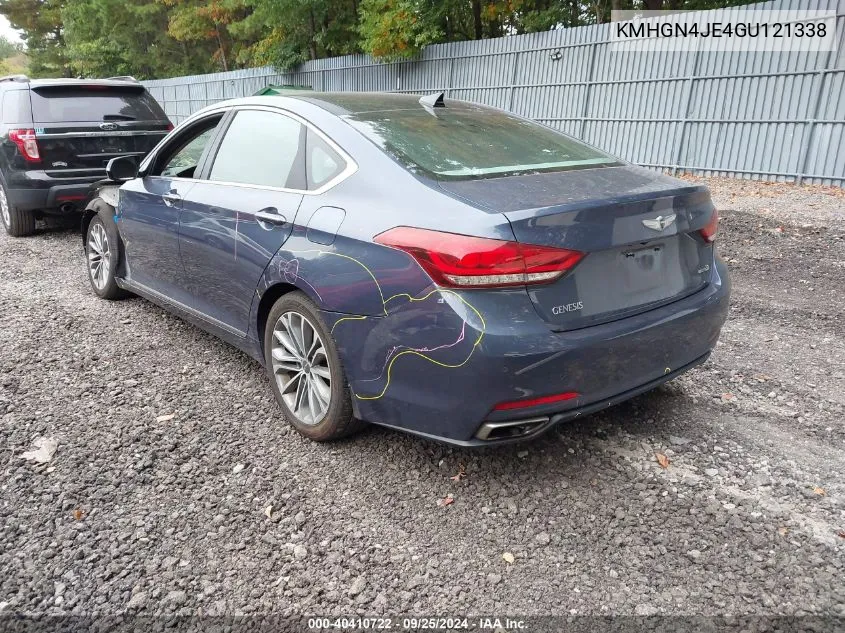 2016 Hyundai Genesis 3.8 VIN: KMHGN4JE4GU121338 Lot: 40410722