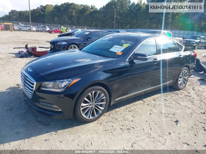 2016 Hyundai Genesis 3.8 VIN: KMHGN4JE5GU141615 Lot: 40424917