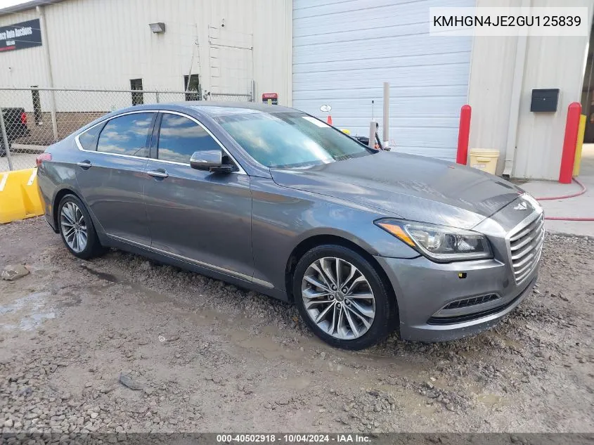 KMHGN4JE2GU125839 2016 Hyundai Genesis 3.8