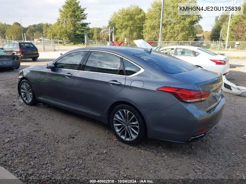 KMHGN4JE2GU125839 2016 Hyundai Genesis 3.8