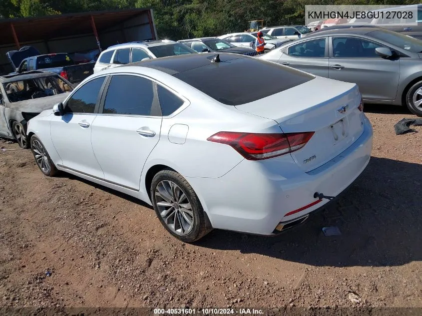 KMHGN4JE8GU127028 2016 Hyundai Genesis 3.8