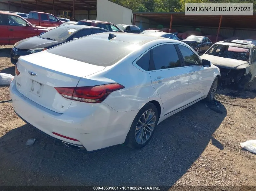 2016 Hyundai Genesis 3.8 VIN: KMHGN4JE8GU127028 Lot: 40531601