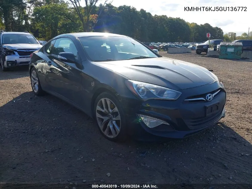 2016 Hyundai Genesis 3.8 Base VIN: KMHHT6KJ5GU136772 Lot: 40543019